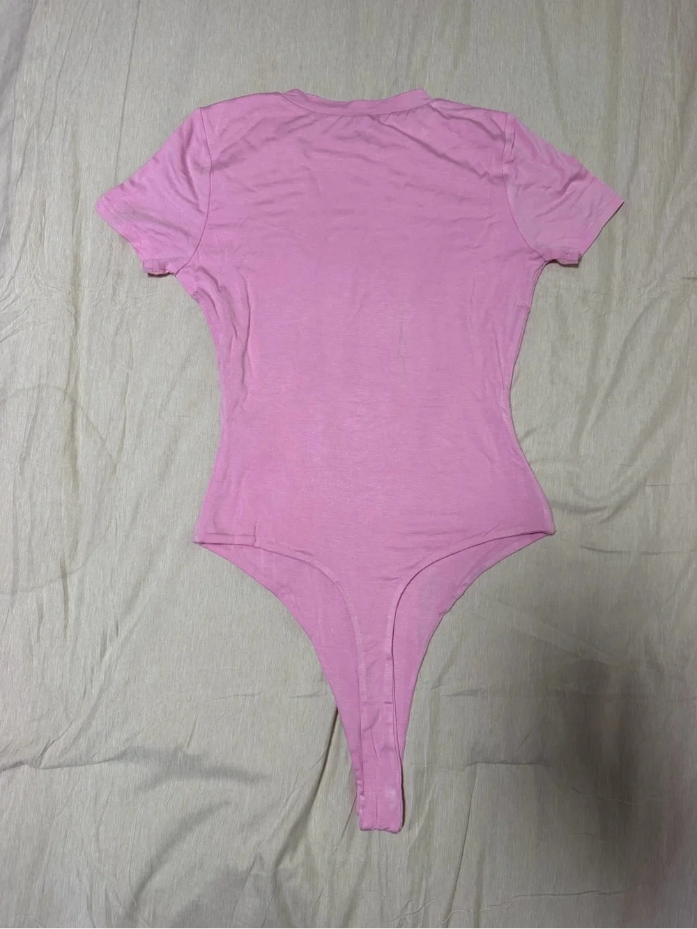 naked wardrobe Pink Short-Sleeve Girls' One-Piece Bodysuit